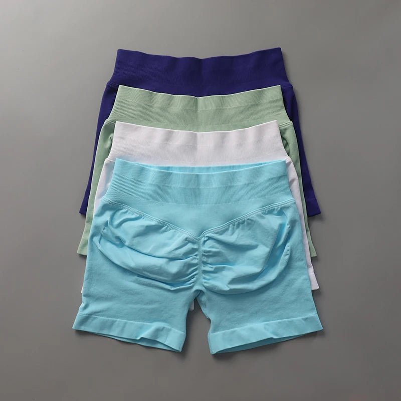 DFYNE Impact Shorts: Seamless Scrunch Bum Shorts for Yoga & Workouts - Booyes fitness