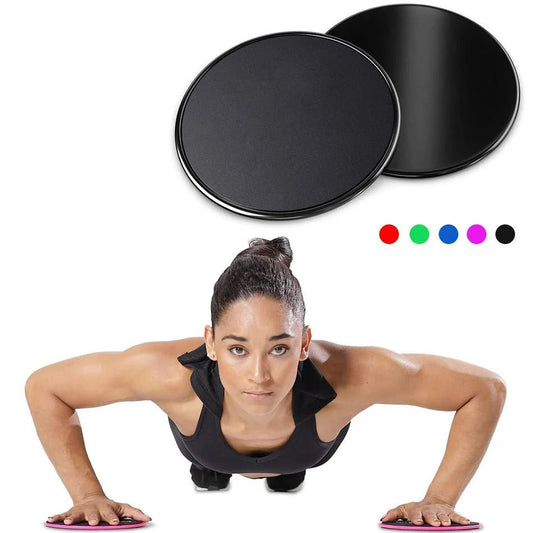 Core Sliders for Exercise - Dual - Sided Gliders for Carpet and Hardwood Floors - Booyes fitness