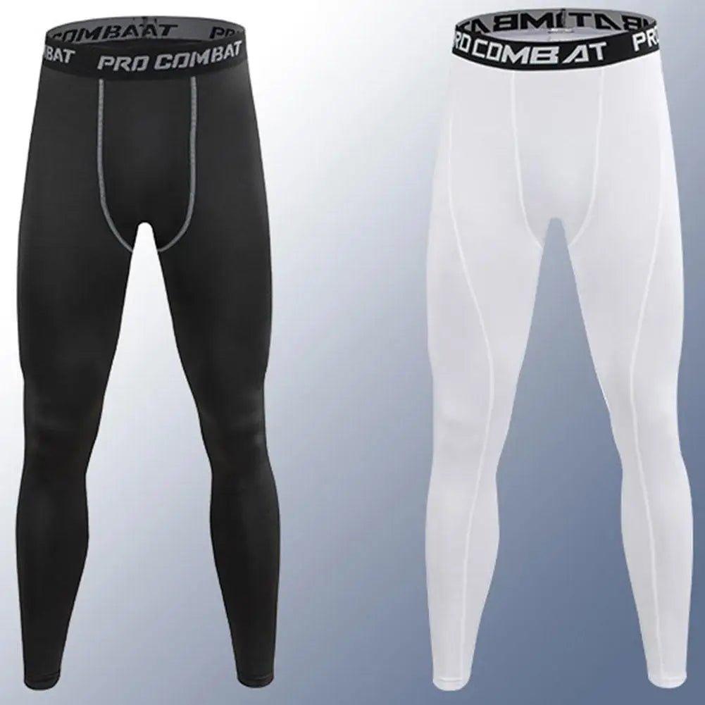 Men's Compression Tights - Running, Training, Gym, Quick Dry - Booyes fitness