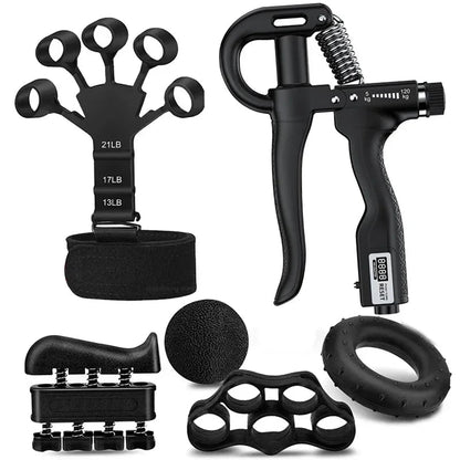 This adjustable hand grip strengthener (6 - 21lbs) is perfect for improving grip strength, finger dexterity, and forearm endurance - Booyes fitness