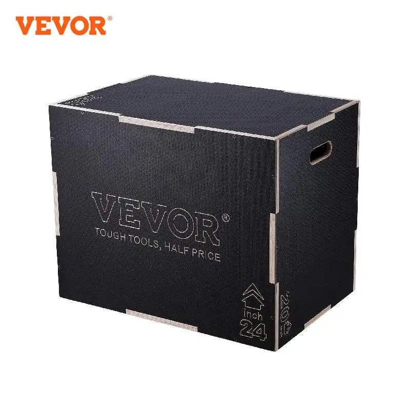 VEVOR 3 - in - 1 Plyo Box - Adjustable Wooden Jump Box for CrossFit and Fitness - Booyes fitness